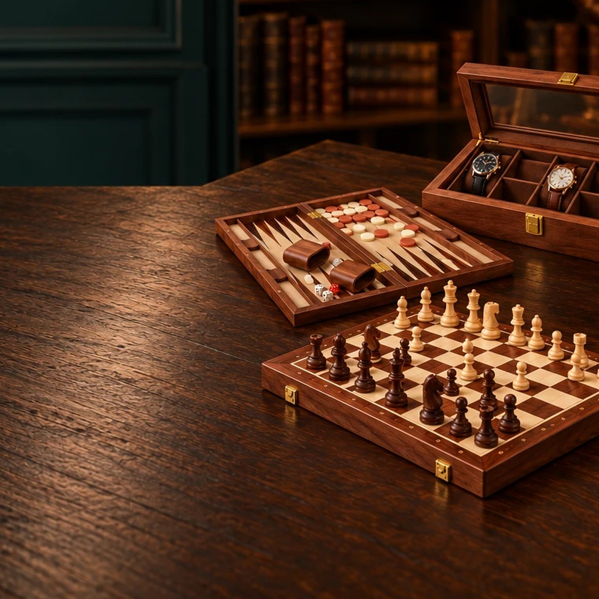 Cadeaux d'anniversaire pour homme : jeux en bois et coffret à montres