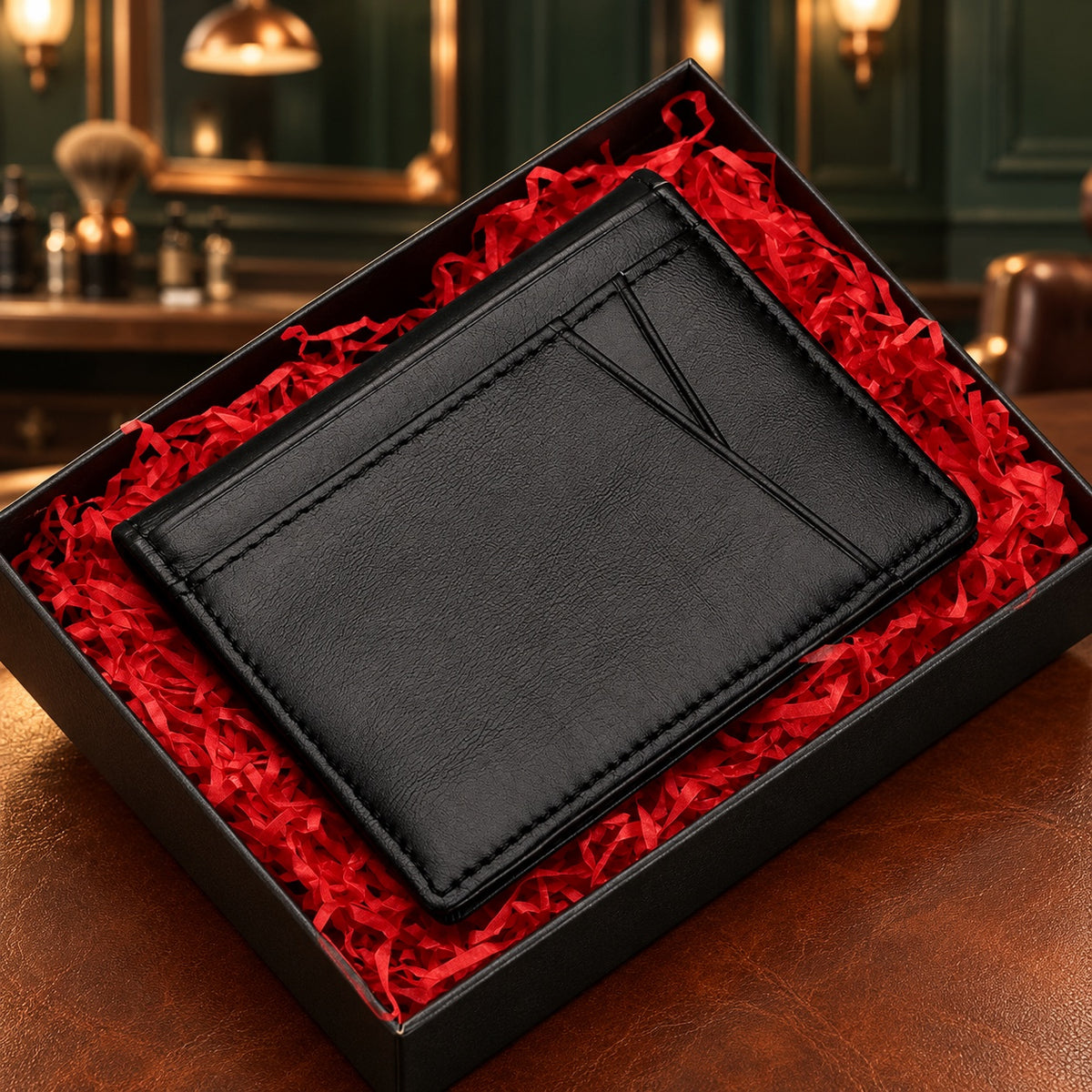 Porte-cartes slim dans son coffret cadeau